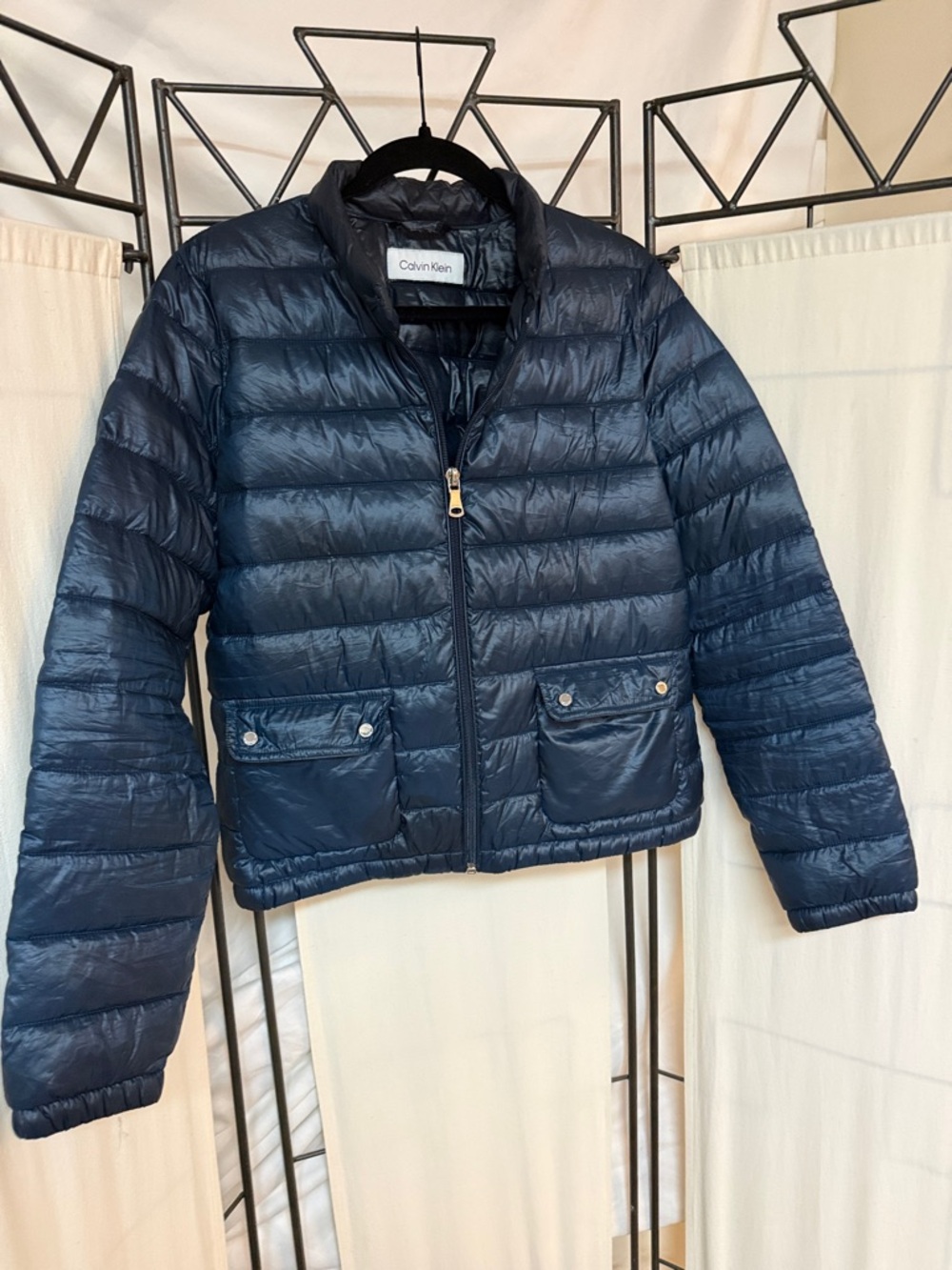 Calvin Klein Dark Navy Quilted Puffer Jacket